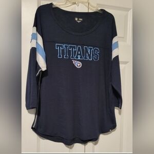 NFL TN Titans ladies 3/4 sleeve navy blue top XL